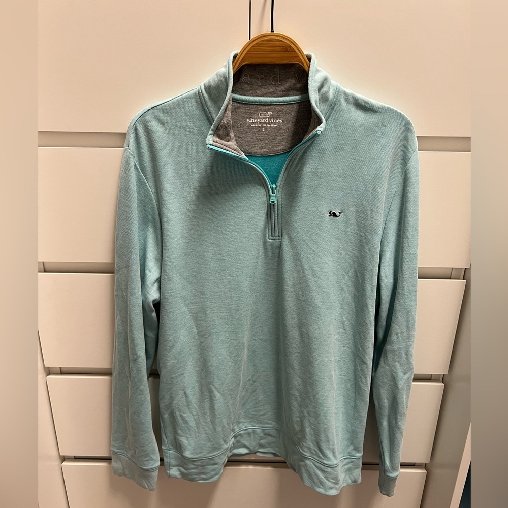 Vineyard Vines Men’s quarter zip LS shirt - L